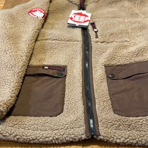 Canada Weather GearTeddy Jacket in Brown and Tan - Picture 5 of 8